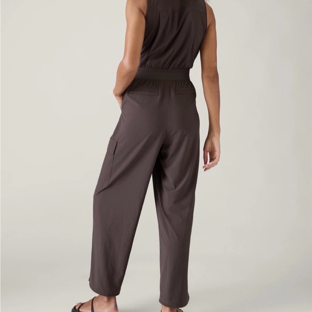 Athleta Brown Sleeveless Utility Jumpsuit - Picture 4 of 9